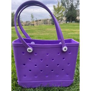 Rubber Waterproof Sandproof‎ Beach Pool Bag Tote - 11.5 x 14 x 4.5"